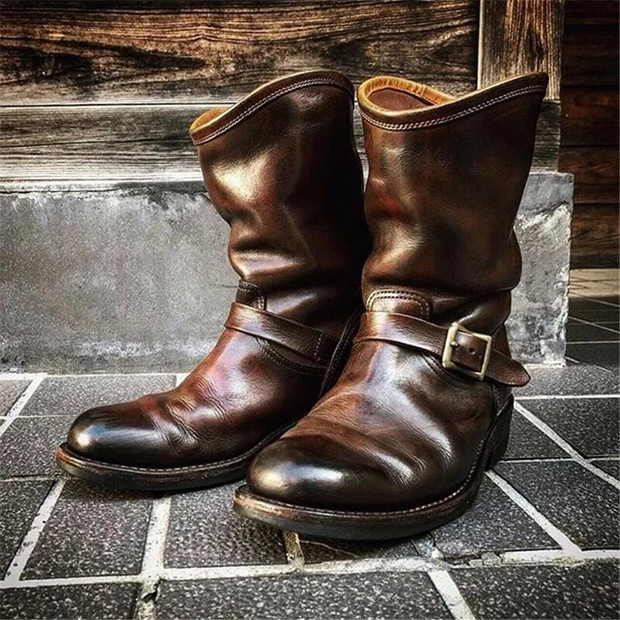 Men's Genuine Leather Engineer Boots