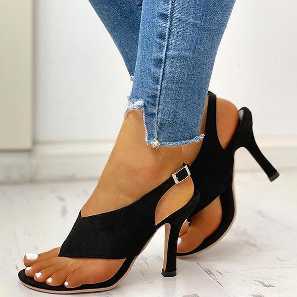 Kakimoda Toe Post Slingback Thin Heeled Sandals