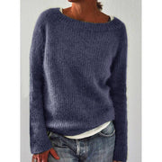 Solid Knitted Plus Size Pullovers Jumpers Sweaters