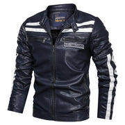Men's Leather Jacket Fashion with Fleece Thicken Motorcycle Jacket Men Slim Style Quality Leather Jacket
