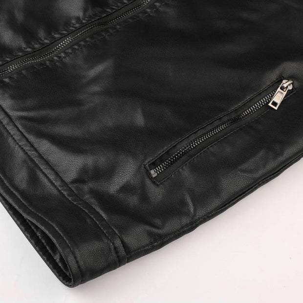 Men's Leather Jacket Fashion with Fleece Thicken Motorcycle Jacket Men Slim Style Quality Leather Jacket