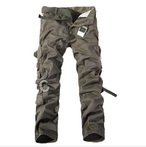 Army Camouflage Cargo Tactical Military Pants 42 40 38-28 PLUS LARGE SIZE Brand Multi-pocket Overalls Trousers
