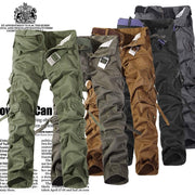 Army Camouflage Cargo Tactical Military Pants 42 40 38-28 PLUS LARGE SIZE Brand Multi-pocket Overalls Trousers
