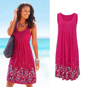 Corachic.com - Sleeveless Floral Print Loose Casual Women Dress - Dresses